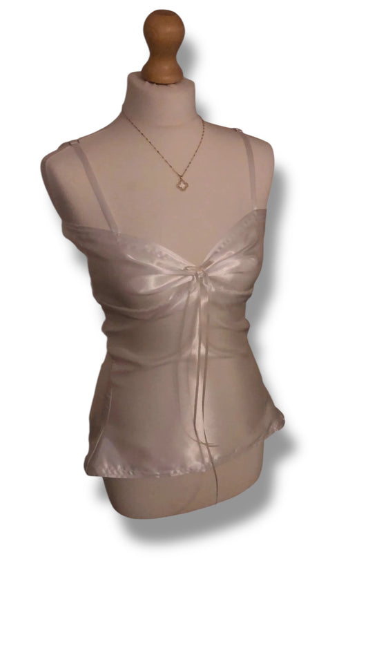 Lace Up Satin Cami